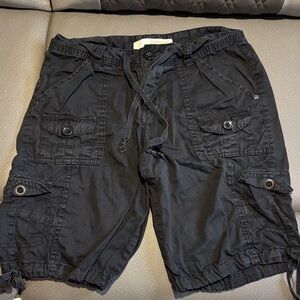 Women's Charcoal Cargo Shorts